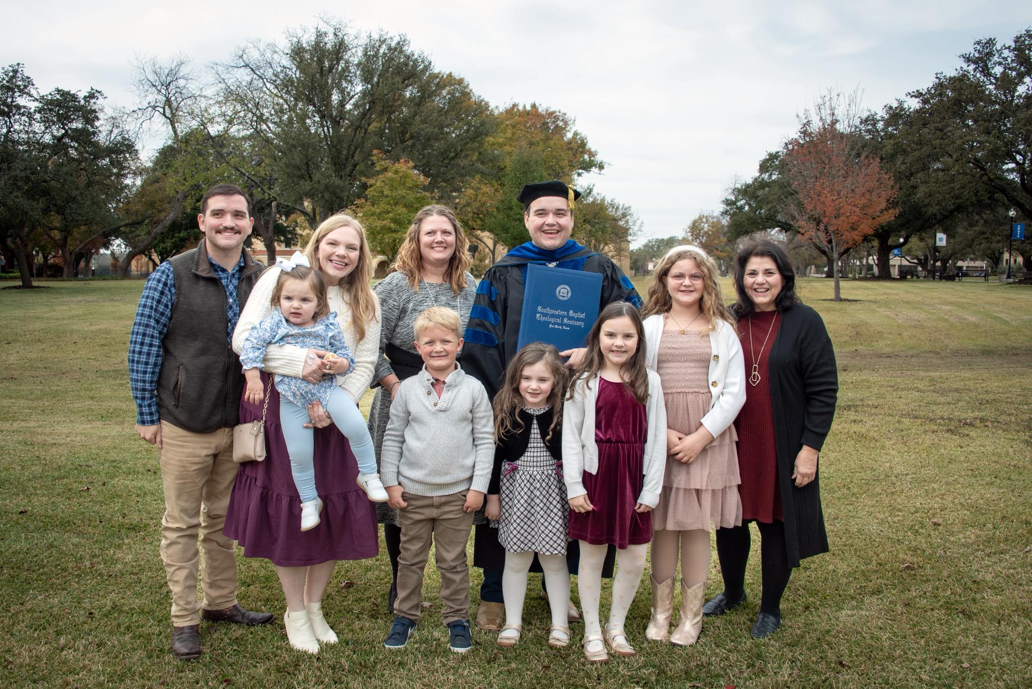 The Griffith family at PhD graduation