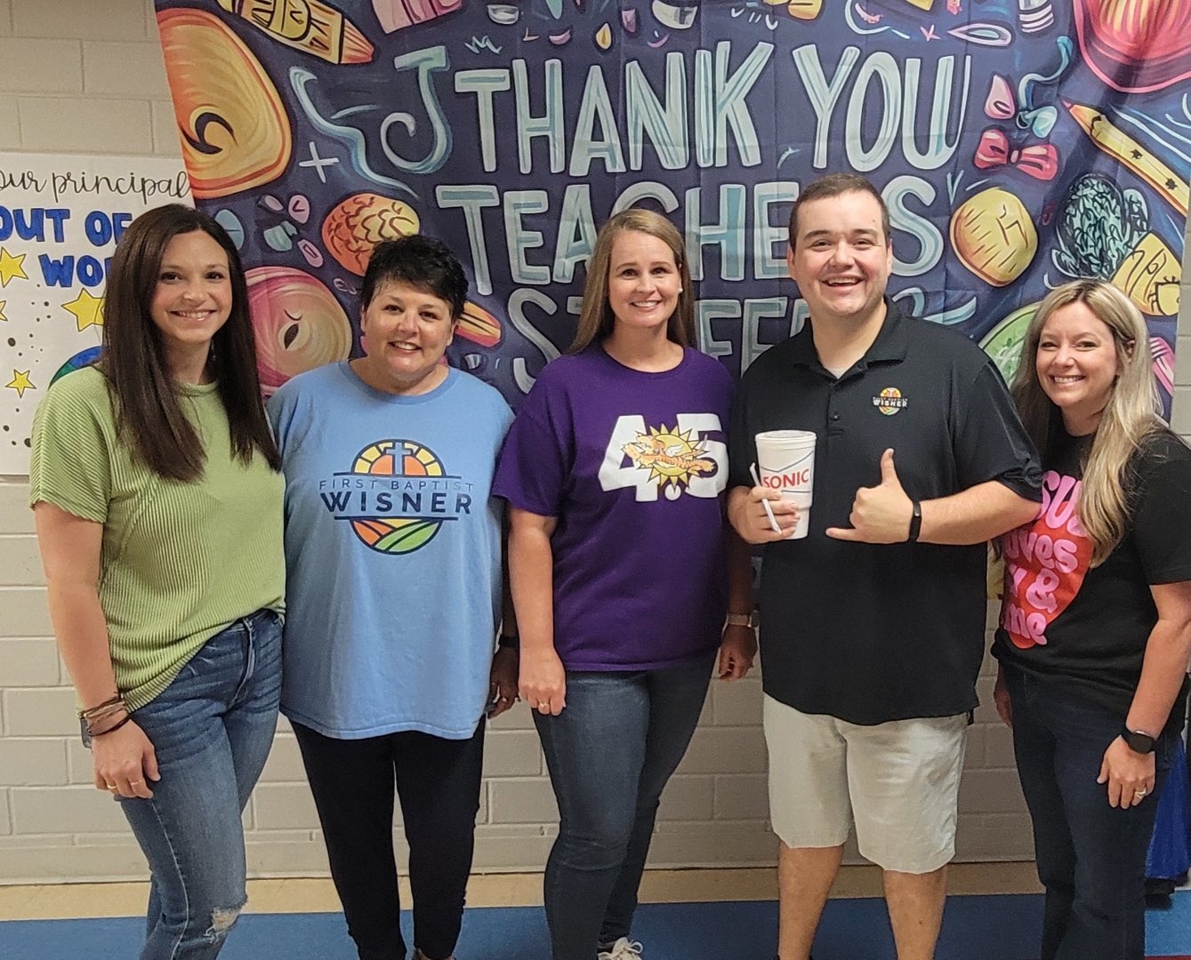 Garrison at a teacher appreciation event